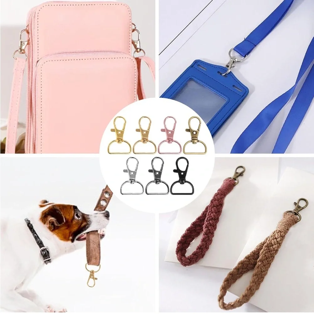 Set of 2 Metal Clasps add a Crossbody - Choose Gold, Silver, Black, or Rose Gold